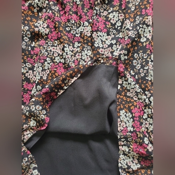 Ann Taylor Floral Smocked Neck Shift 8 Petite A-Line Prairie Dress - Picture 8 of 15